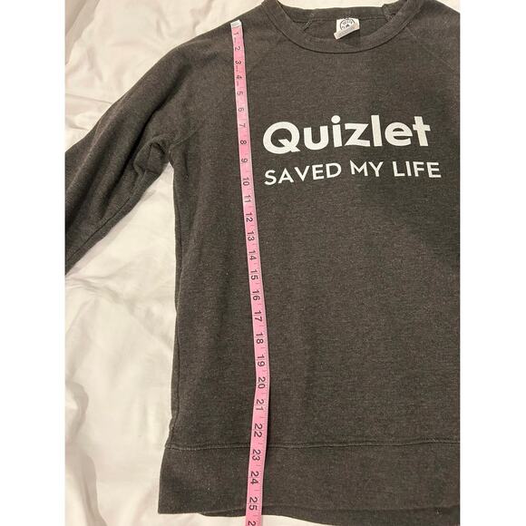 Quizlet Saved My Life graphic sweatshirt. Medium. Measurements in photos. - Picture 5 of 6